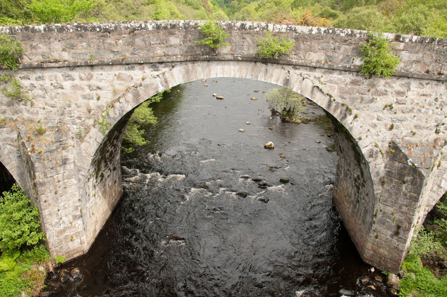 Old Shin Bridge over River Shin, Inveran